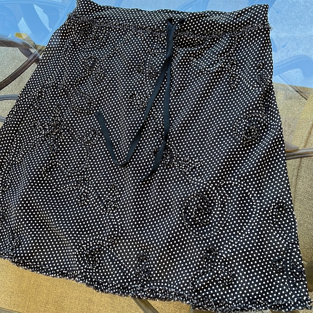 Max Studio women’s polka dot miniskirt blk&white fully lined medium - Picture 14 of 17